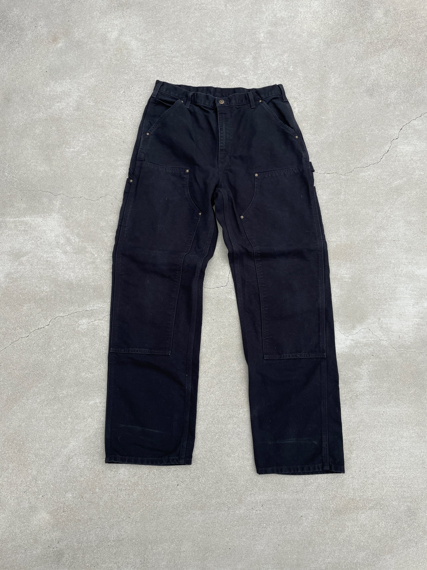 BLACK CARHARTT DOUBLE KNEE PANTS