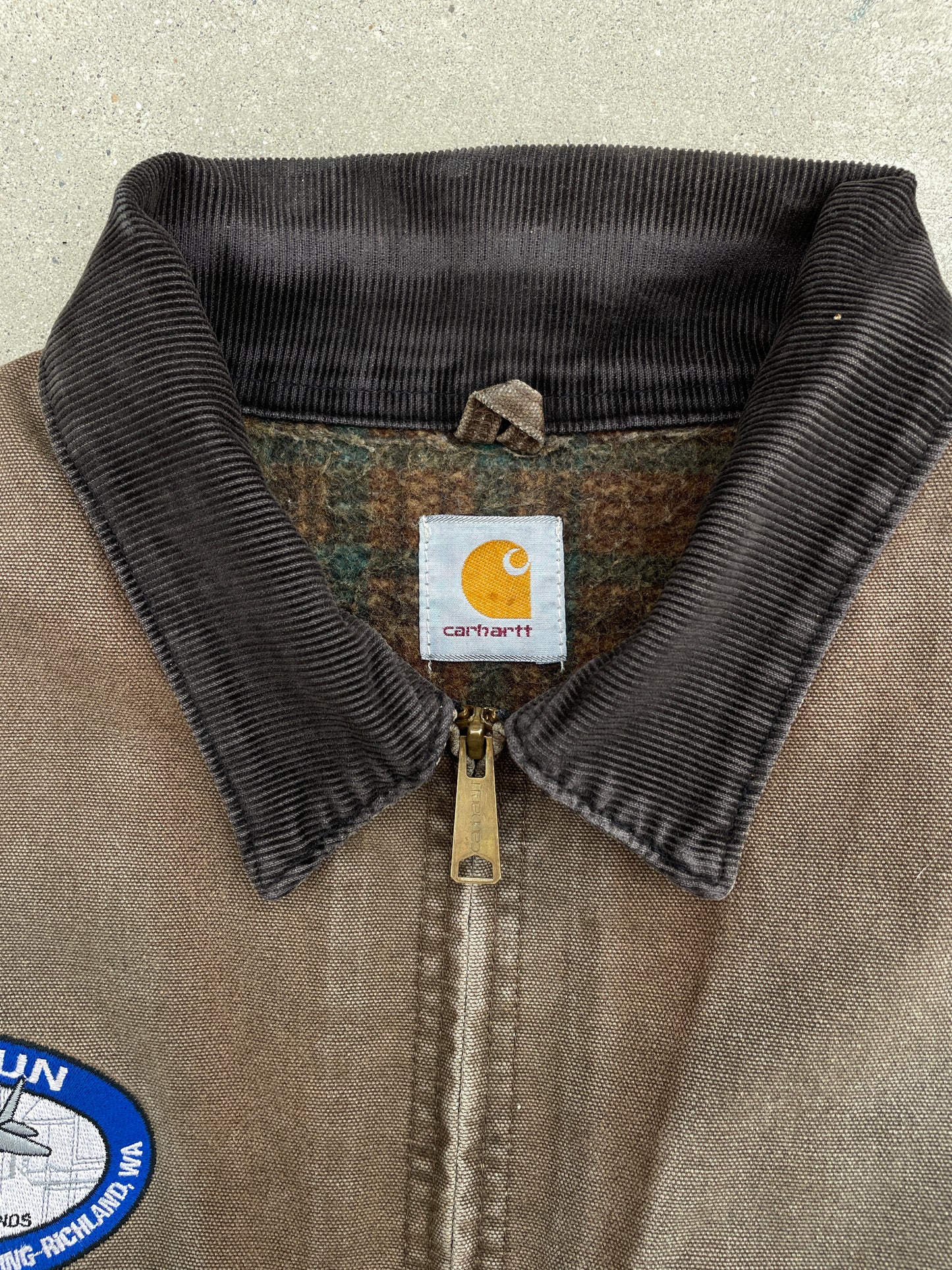 FADED BROWN CARHARTT DETROIT JACKET (TOP GUN)