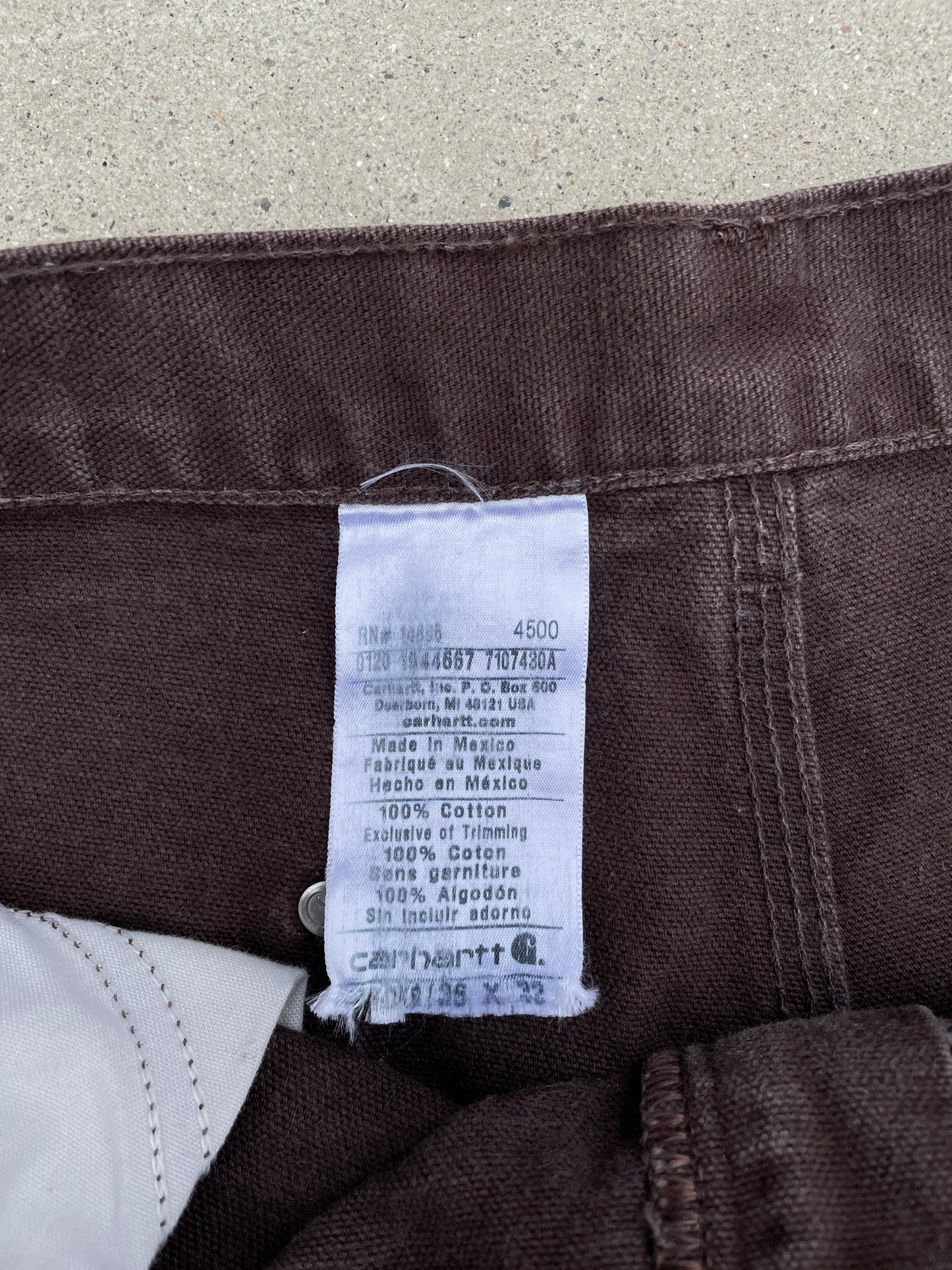 FADED BROWN CARHARTT DOUBLE KNEE PANTS