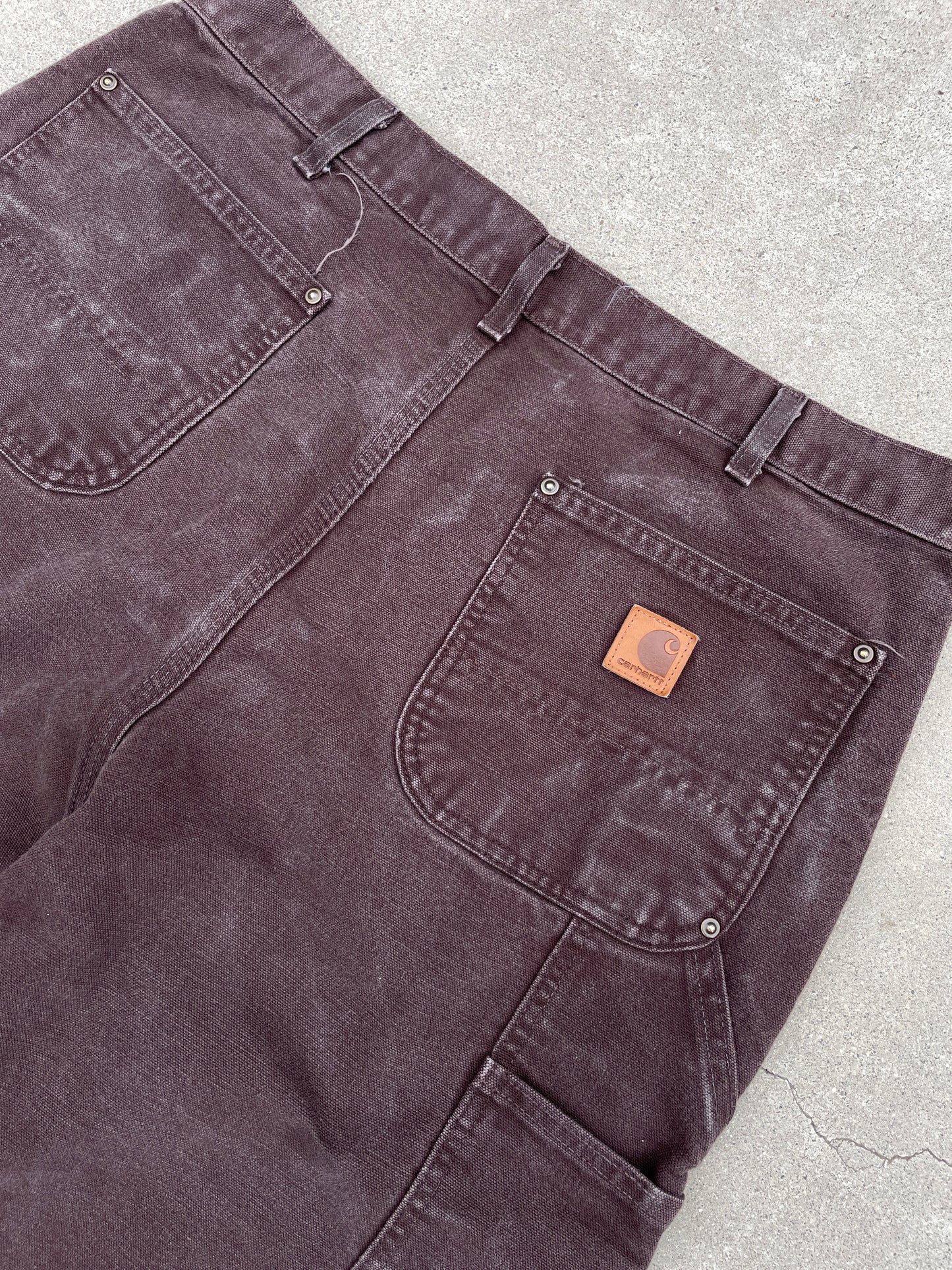 FADED BROWN CARHARTT DOUBLE KNEE PANTS