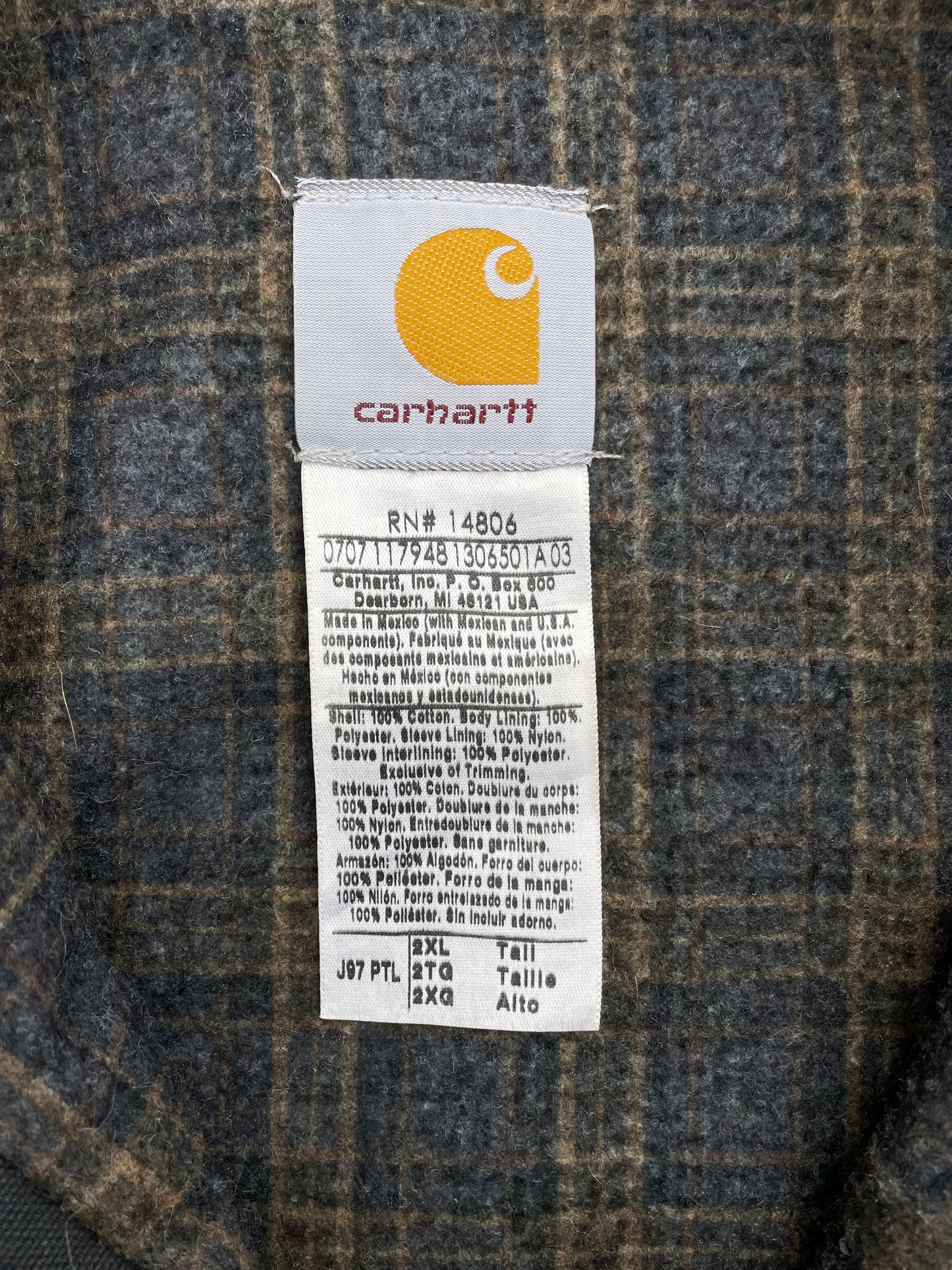 FADED BLACK CARHARTT DETROIT JACKET