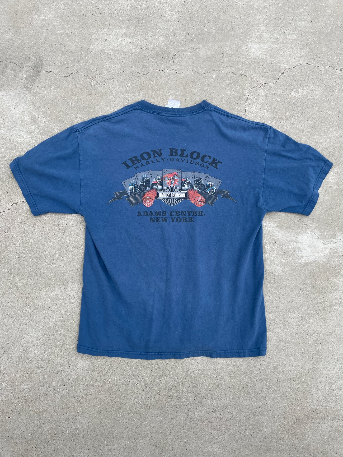BLUE SKULL HARLEY DAVIDSON SHIRT