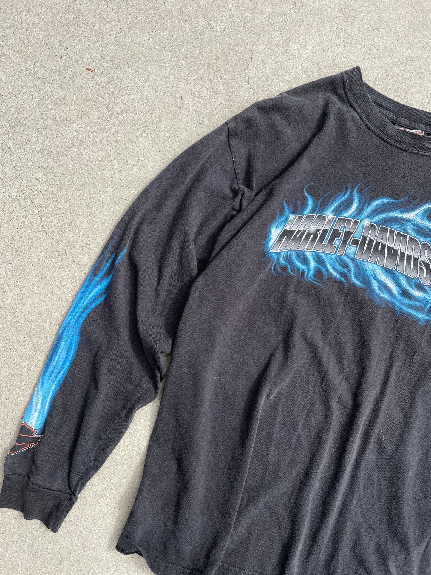 BLUE FLAME HARLEY DAVIDSON TEE