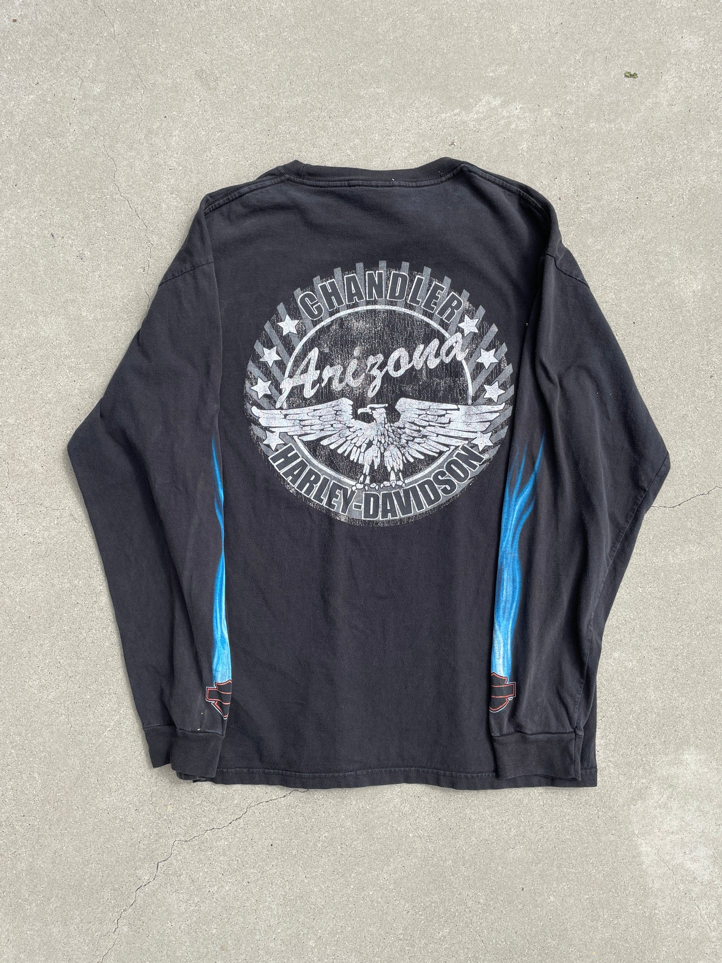 BLUE FLAME HARLEY DAVIDSON TEE