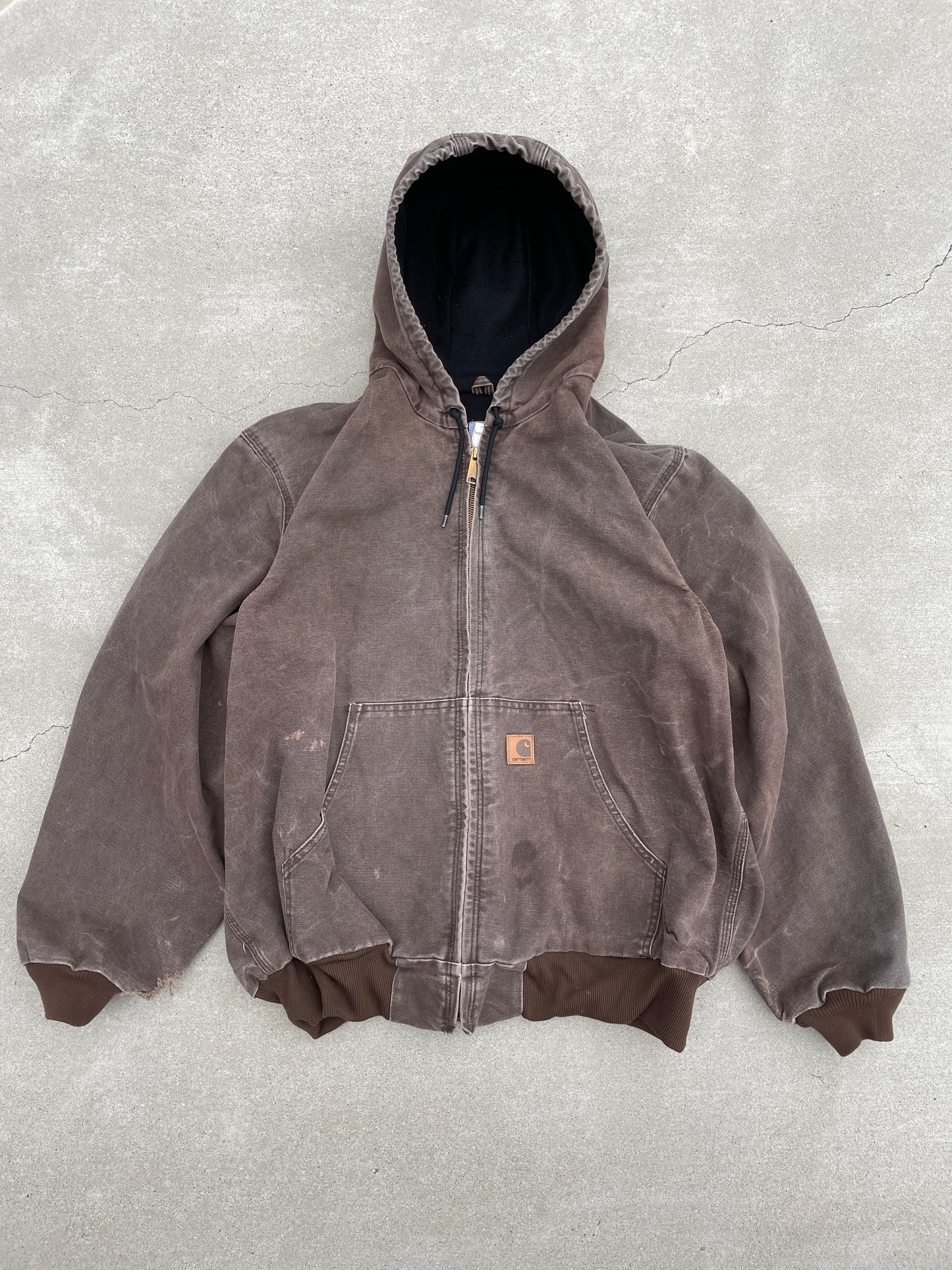 FADED BROWN HOODED CARHARTT JACKET