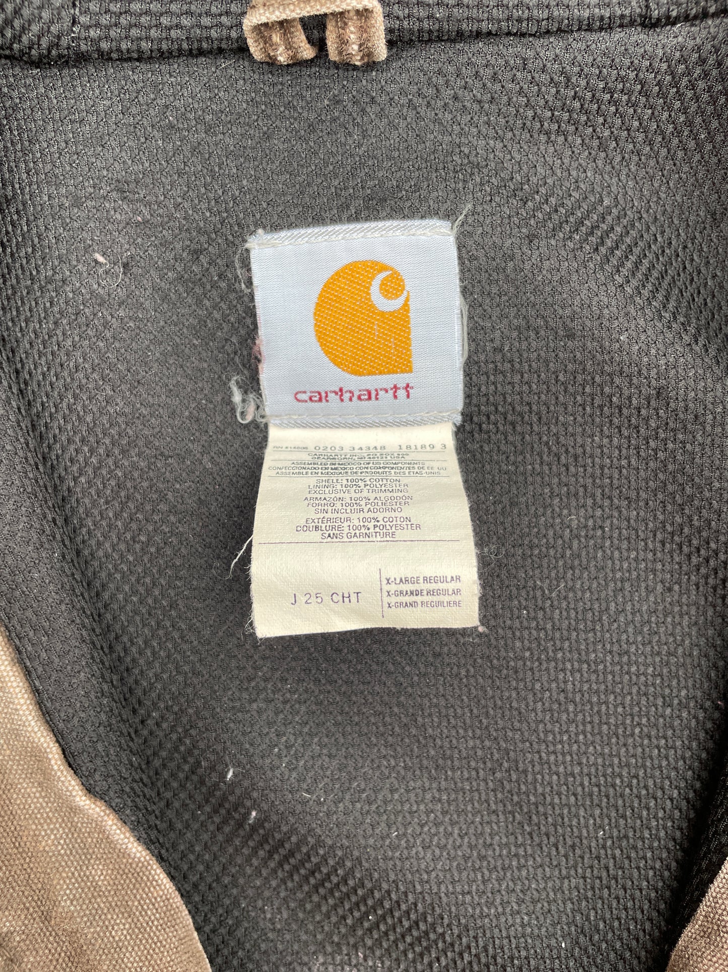 FADED BROWN HOODED CARHARTT JACKET