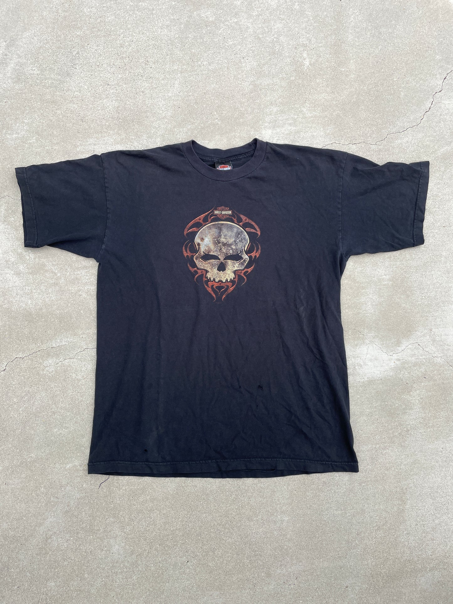 BLACK SKULL HARLEY DAVIDSON SHIRT