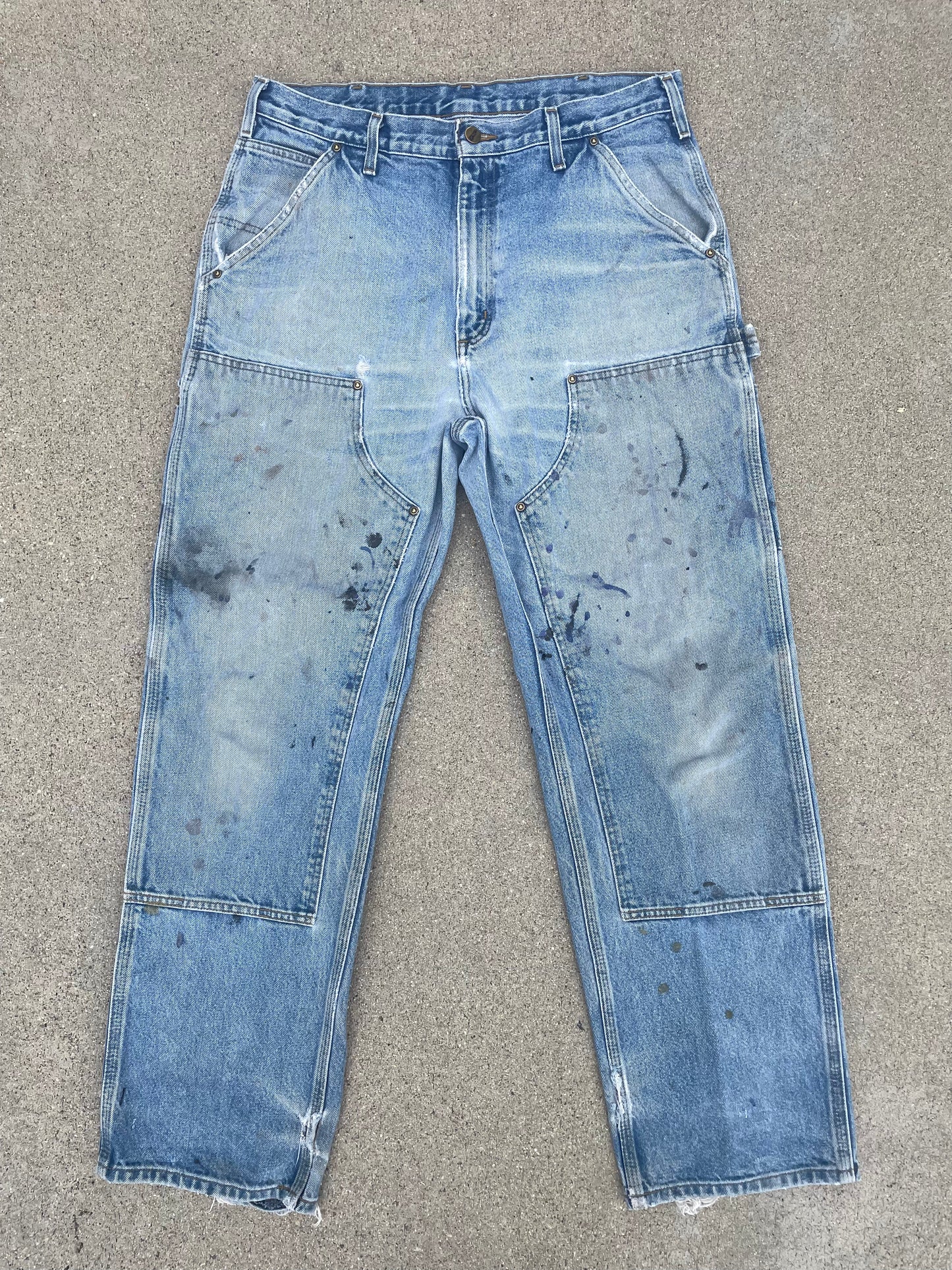 PAINTER-WORN DENIM CARHARTT DOUBLE KNEES-1990s
