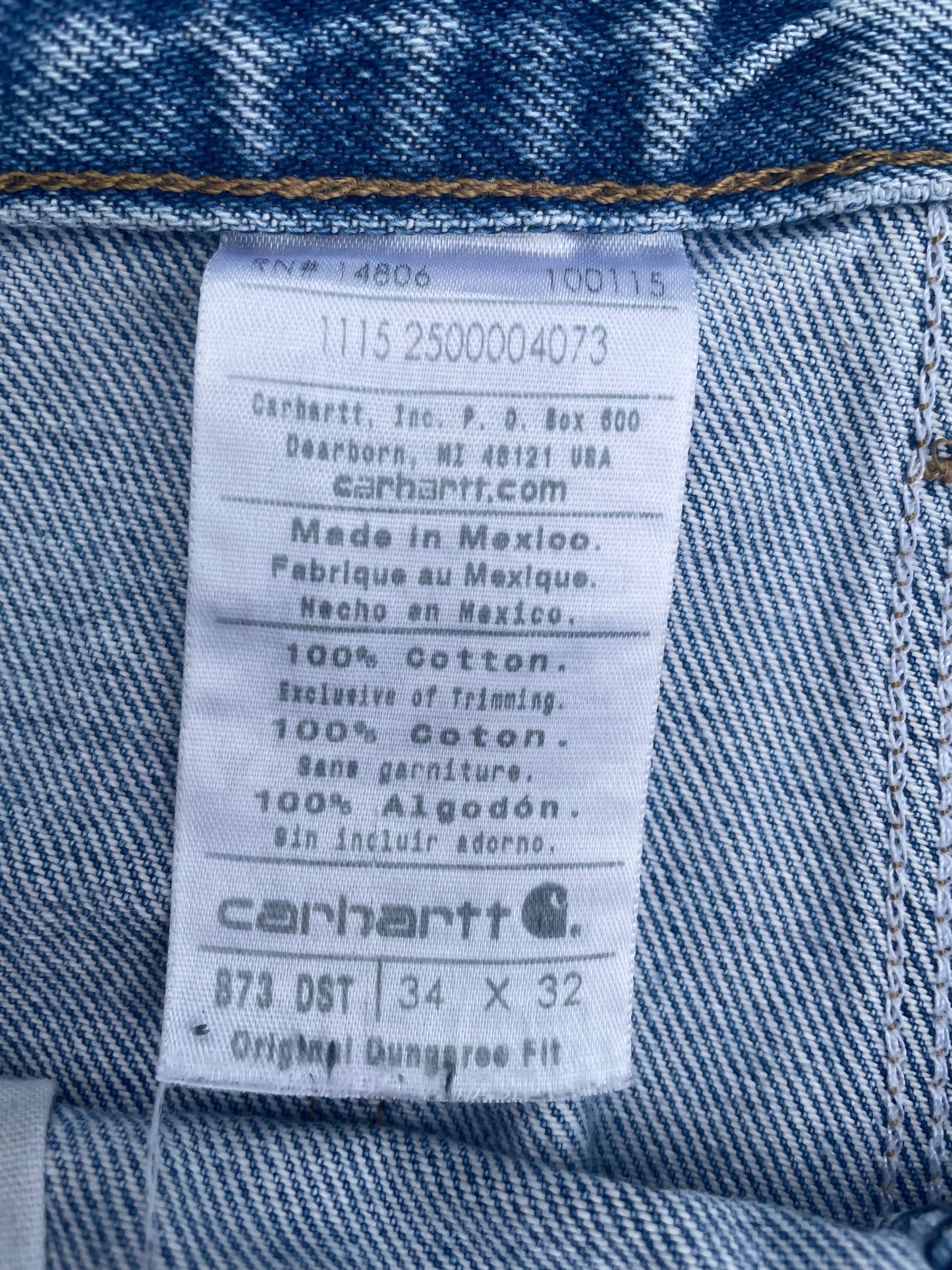 PAINTER-WORN DENIM CARHARTT DOUBLE KNEES-1990s