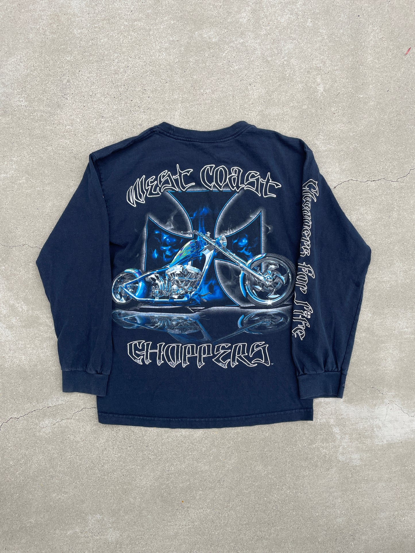 BLUE WEST COAST CHOPPERS LONG SLEEVE SHIRT
