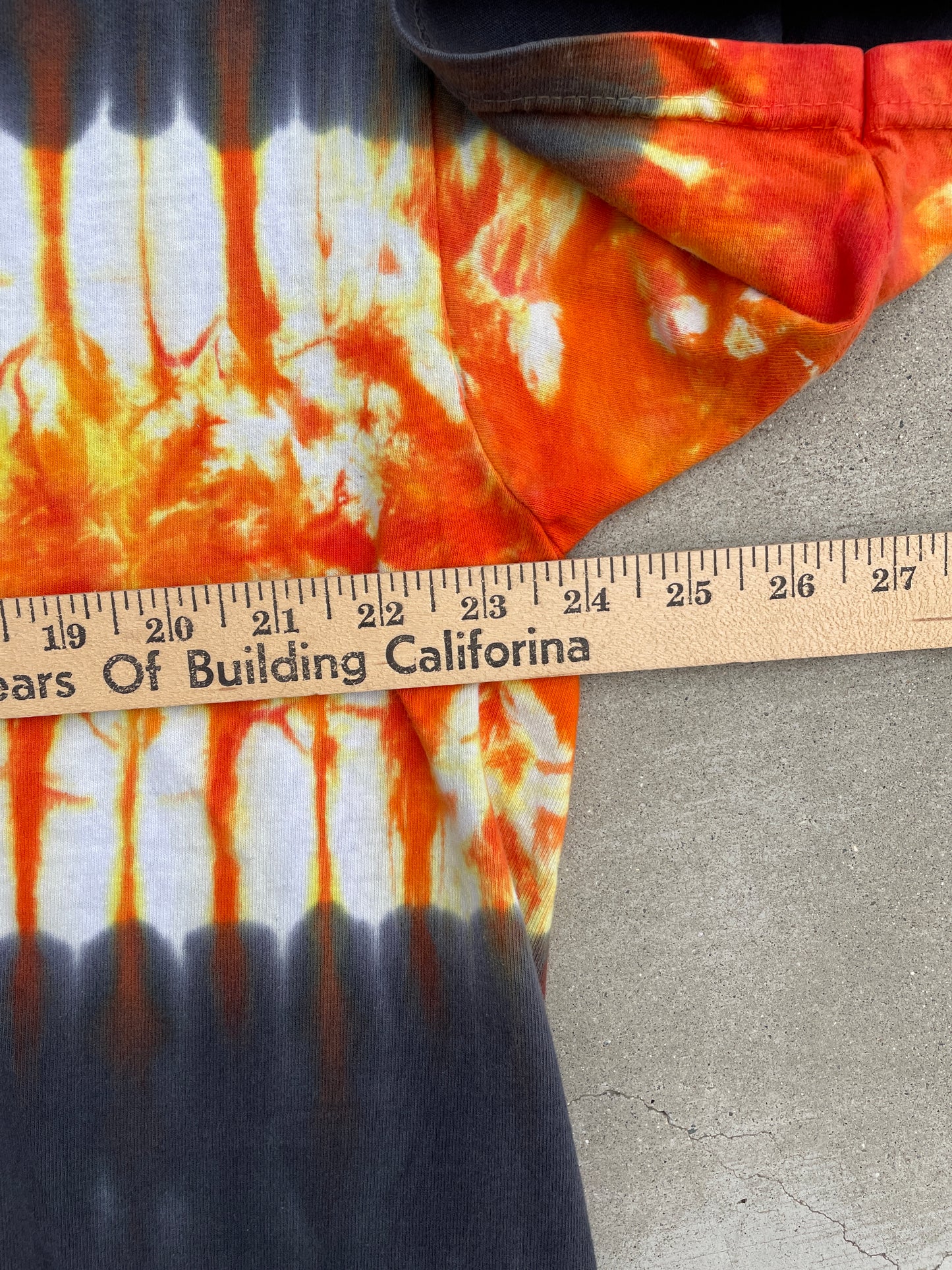 BLACK/ORANGE/RED TYE DYE HARLEY DAVIDSON SHIRT