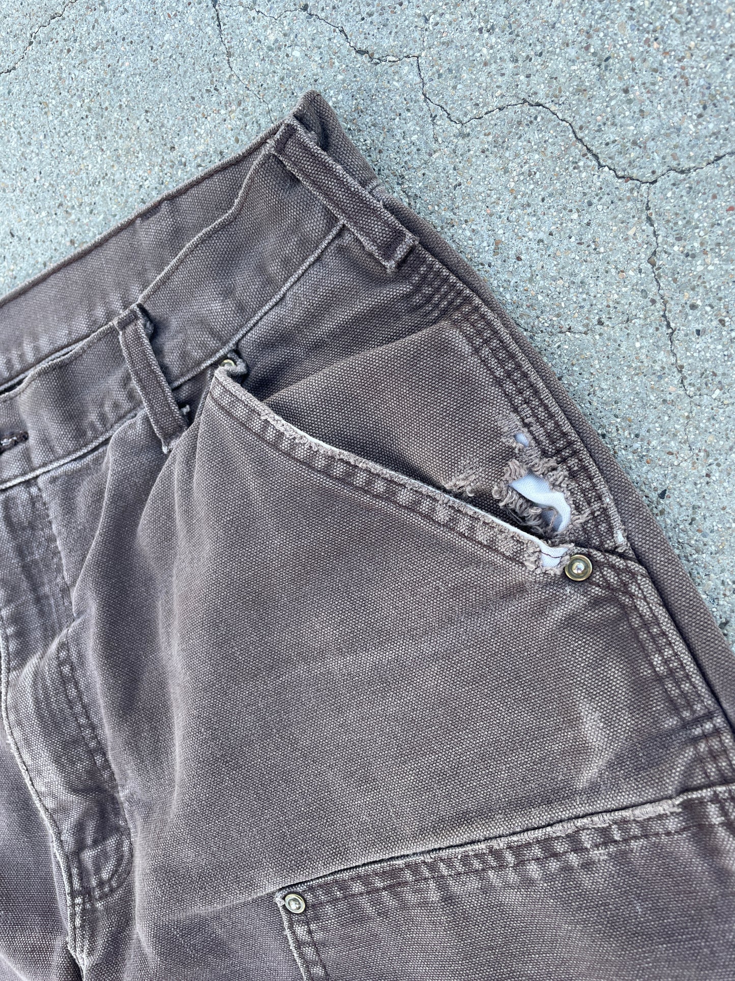 FADED BROWN CARHARTT DOUBLE KNEES