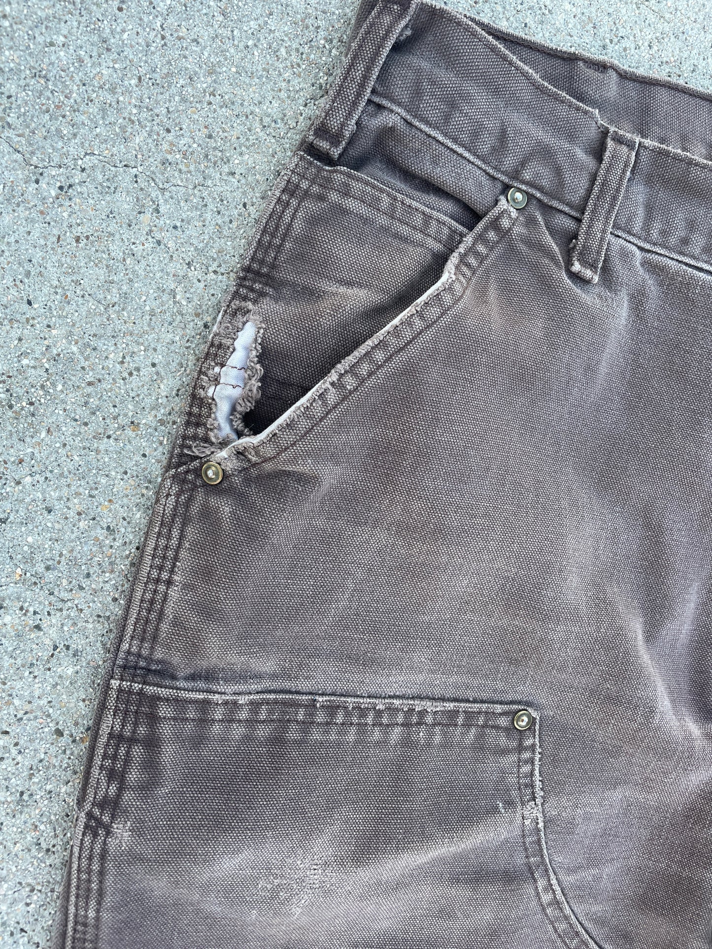 FADED BROWN CARHARTT DOUBLE KNEES