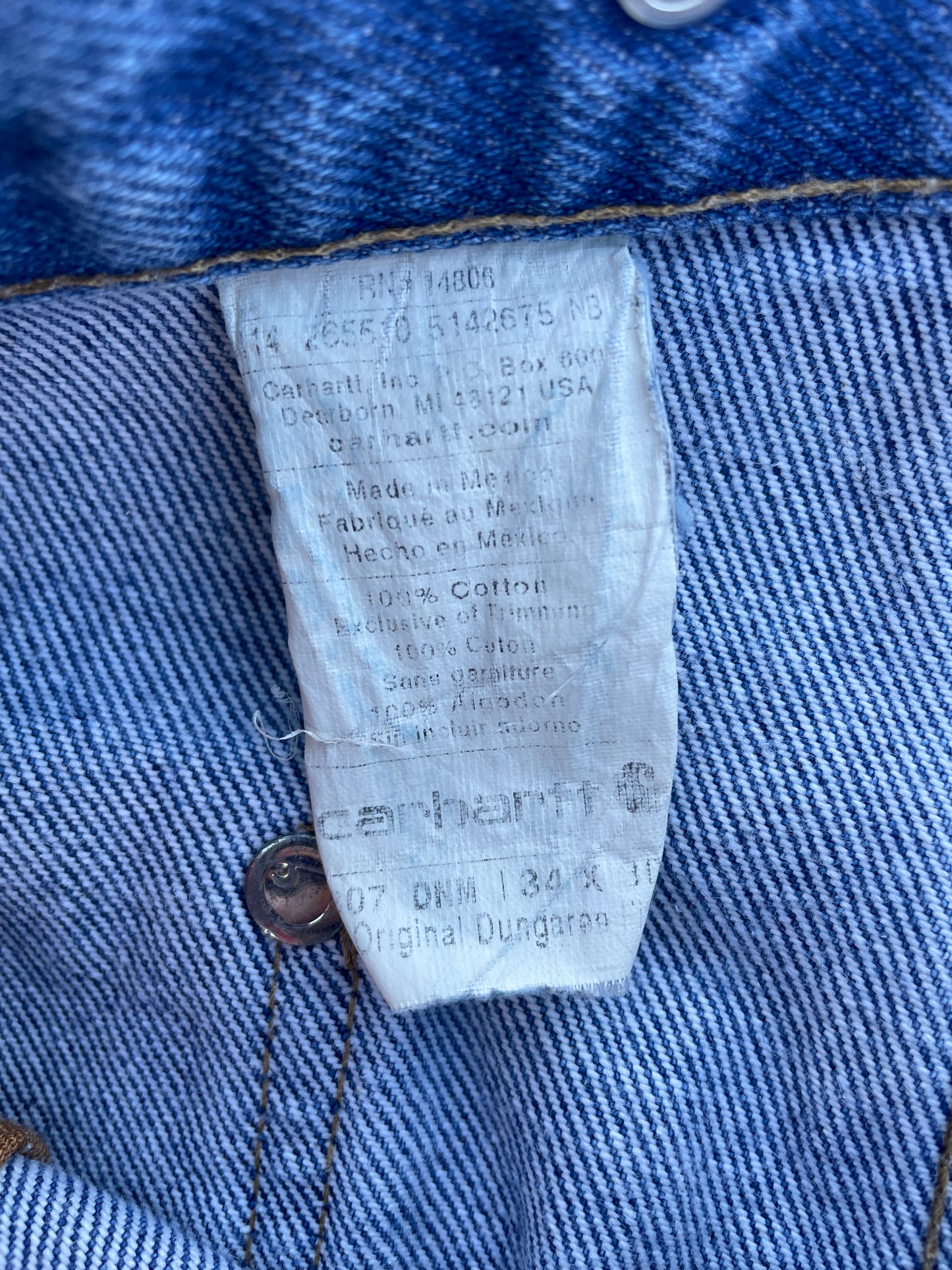 DENIM CARHARTT DOUBLE KNEE PANTS