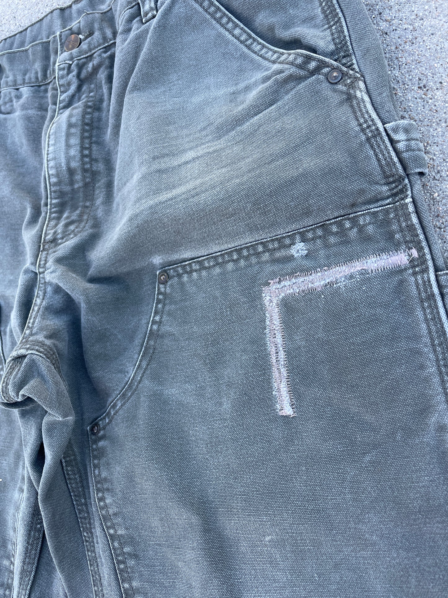FADED GREEN CARHARTT DOUBLE KNEES