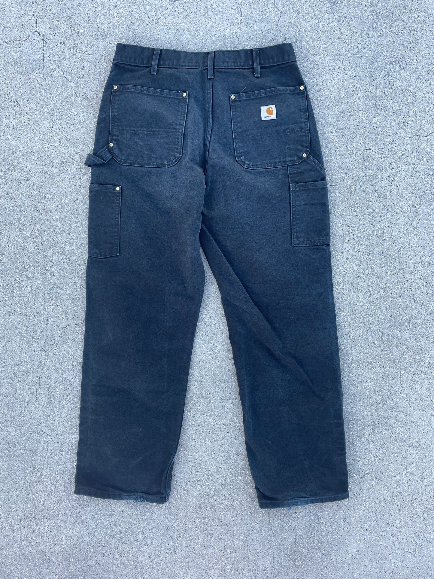 BLACK CARHARTT DOUBLE KNEE PANTS