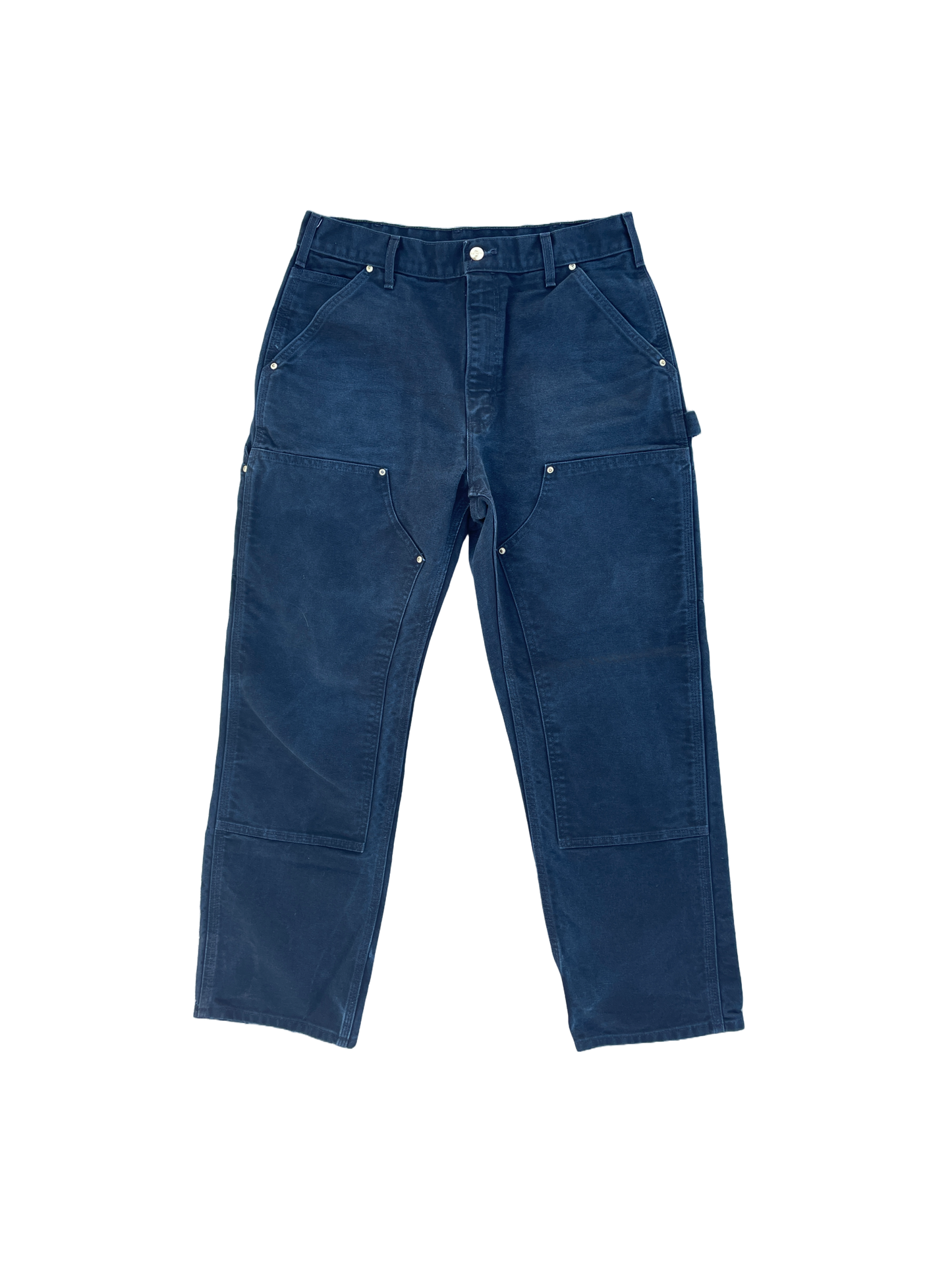 FADED BLACK CARHARTT DOUBLE KNEE PANTS