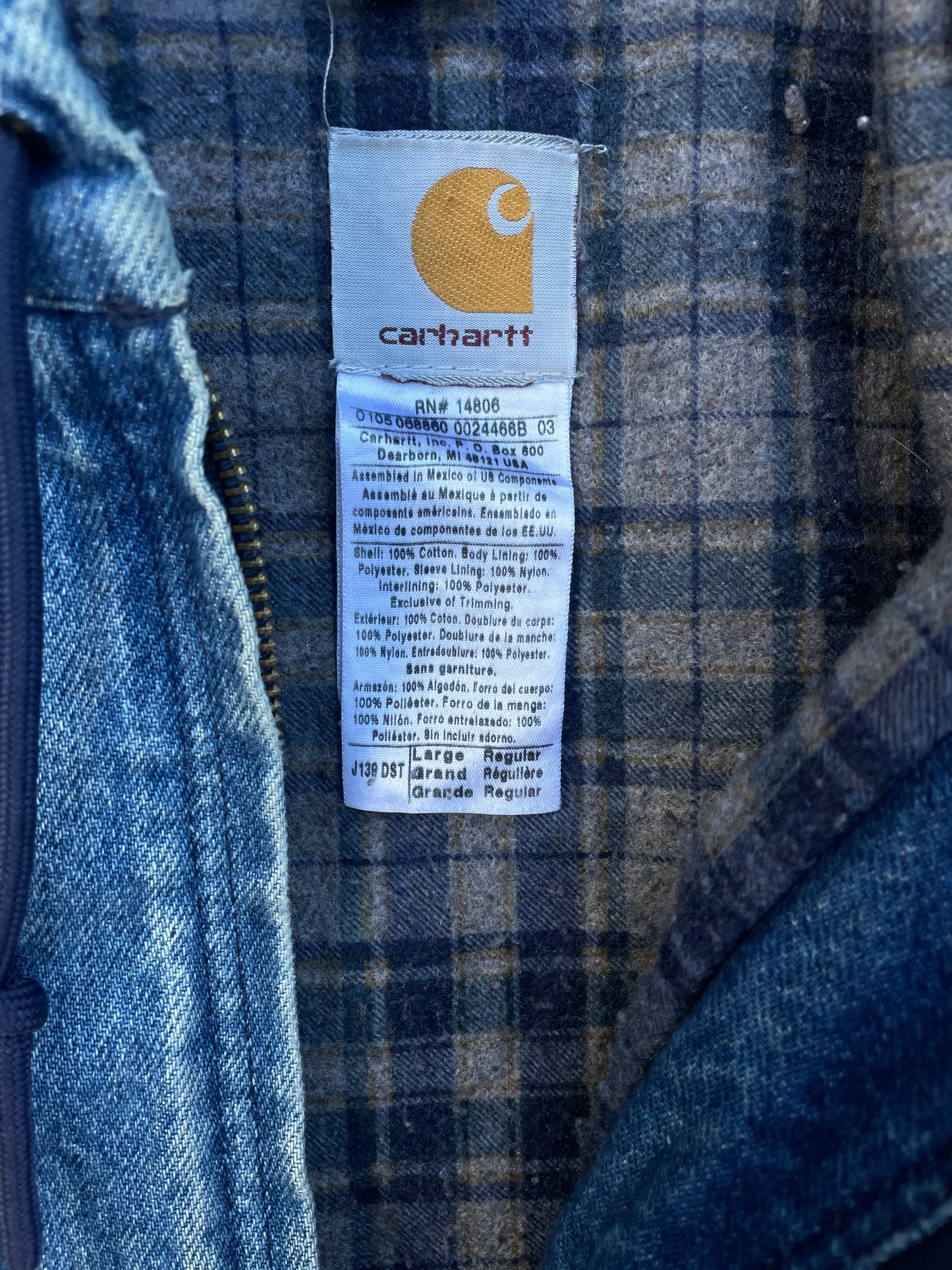 DENIM HOODED CARHARTT JACKET