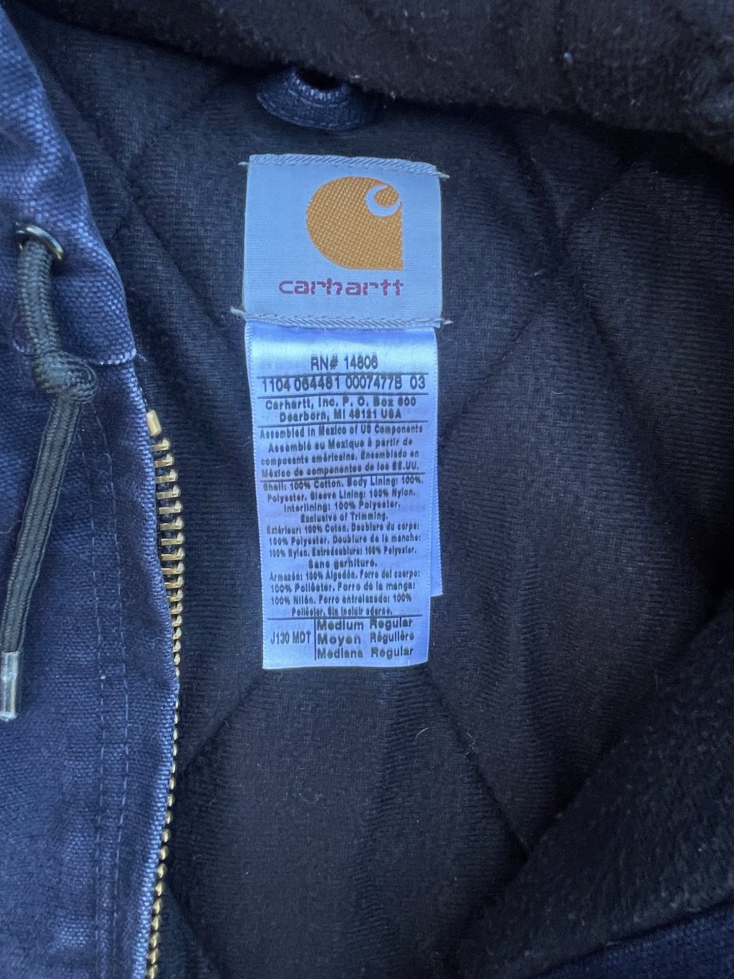 NAVY HOODED CARHARTTT JACKET