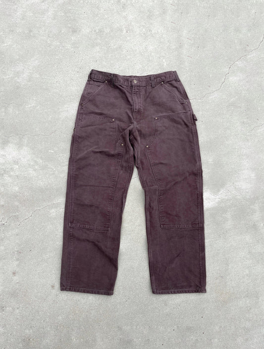 FADED BROWN CARHARTT DOUBLE KNEE PANTS