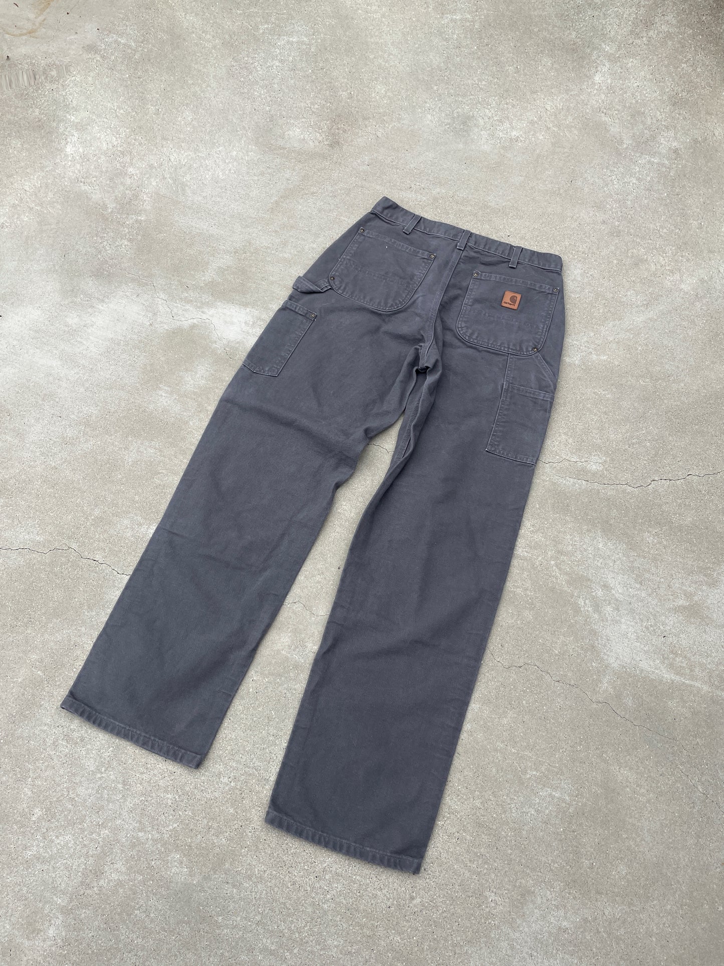 GRAY CARHARTT DOUBLE KNEE PANTS - 2000S
