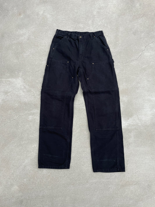BLACK CARHARTT DOUBLE KNEE PANTS