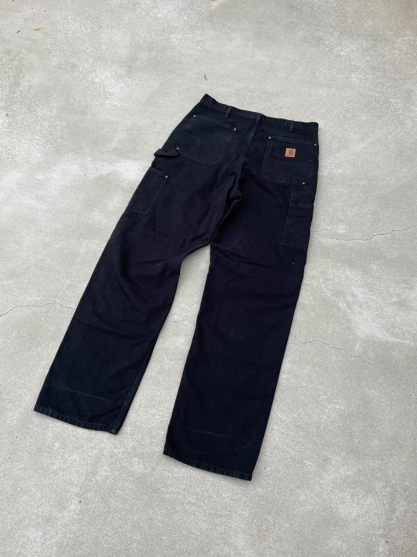 BLACK CARHARTT DOUBLE KNEE PANTS
