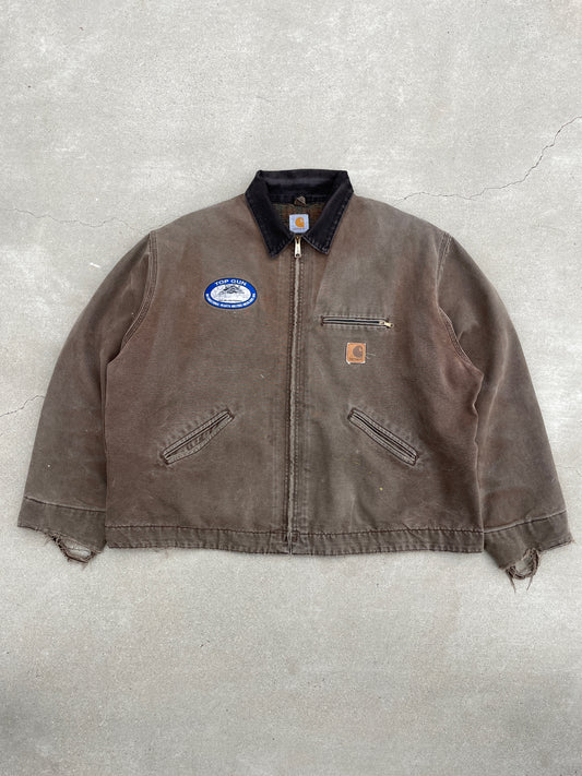 FADED BROWN CARHARTT DETROIT JACKET (TOP GUN)