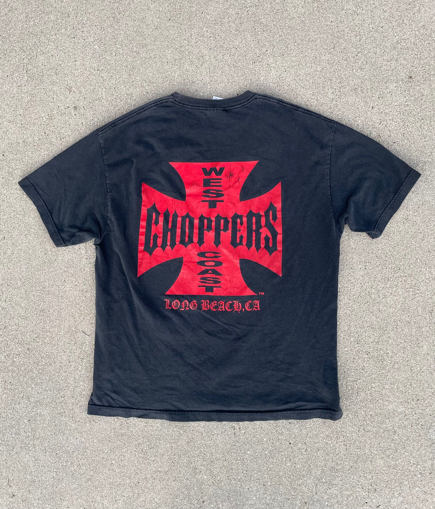 VINTAGE WEST COAST CHOPPERS FADED GRAPHIC TEE-2000s