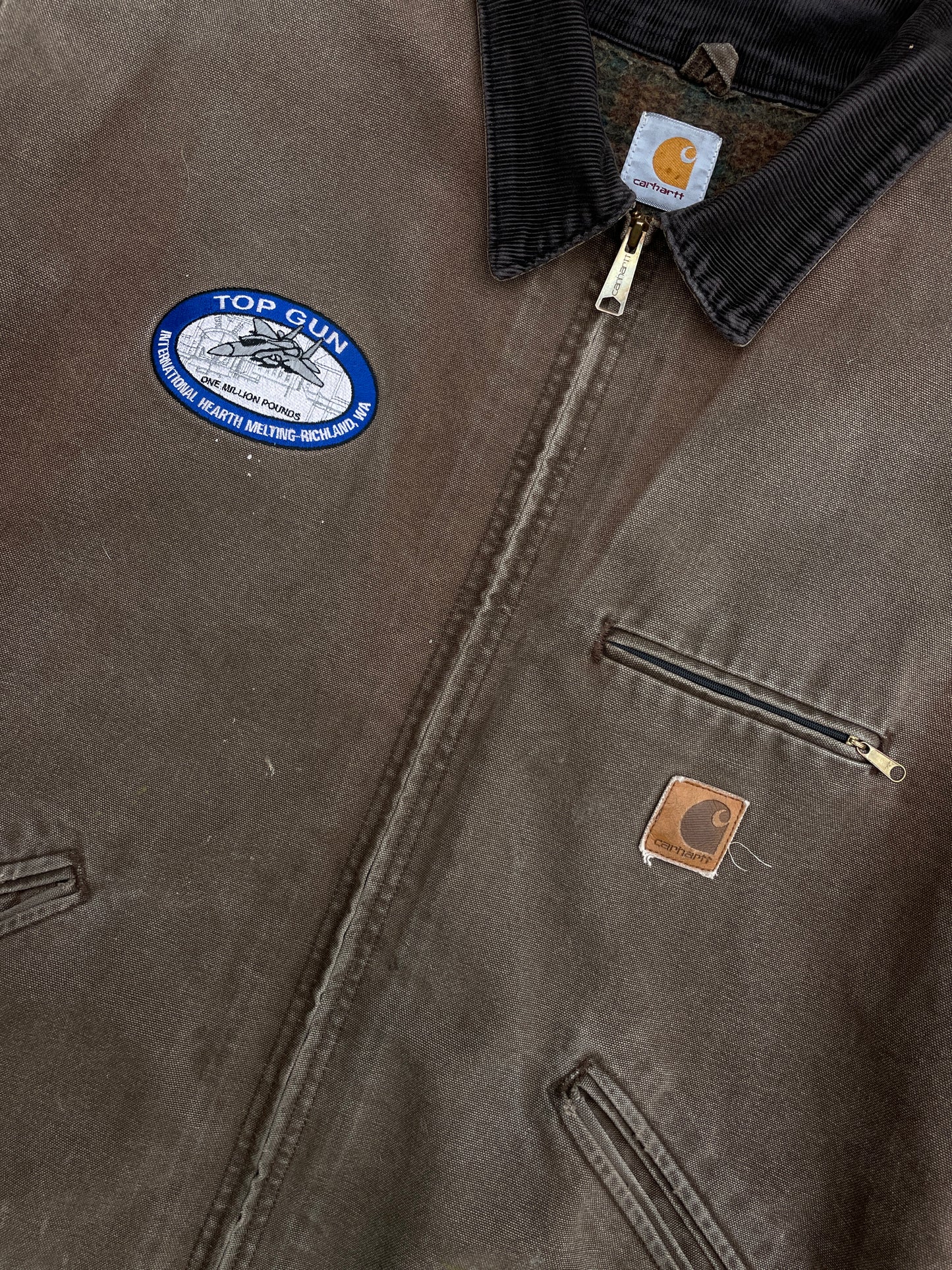 FADED BROWN CARHARTT DETROIT JACKET (TOP GUN)