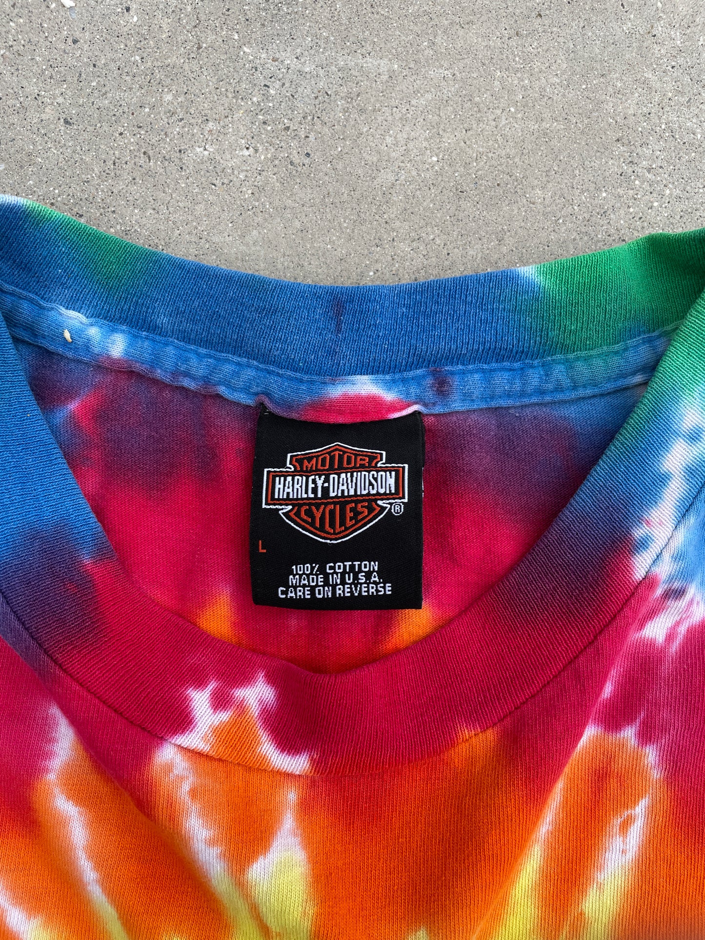 HARLEY DAVIDSON RAINBOW TYE DYE SHIRT