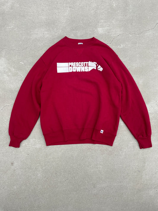 FADED RED RUSSELL SWEATSHIRT - 1990S