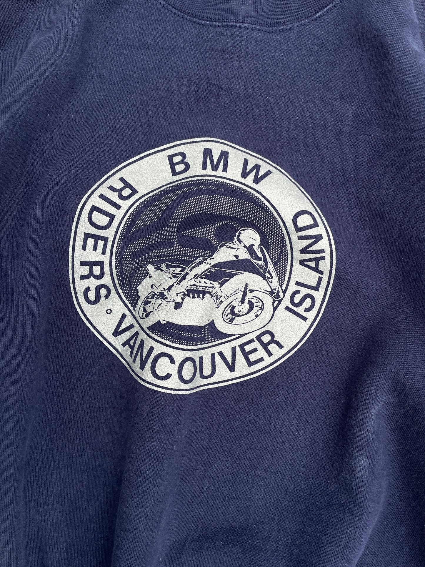 NAVY 'BMW' PULLOVER SWEATSHIRT - 2000S