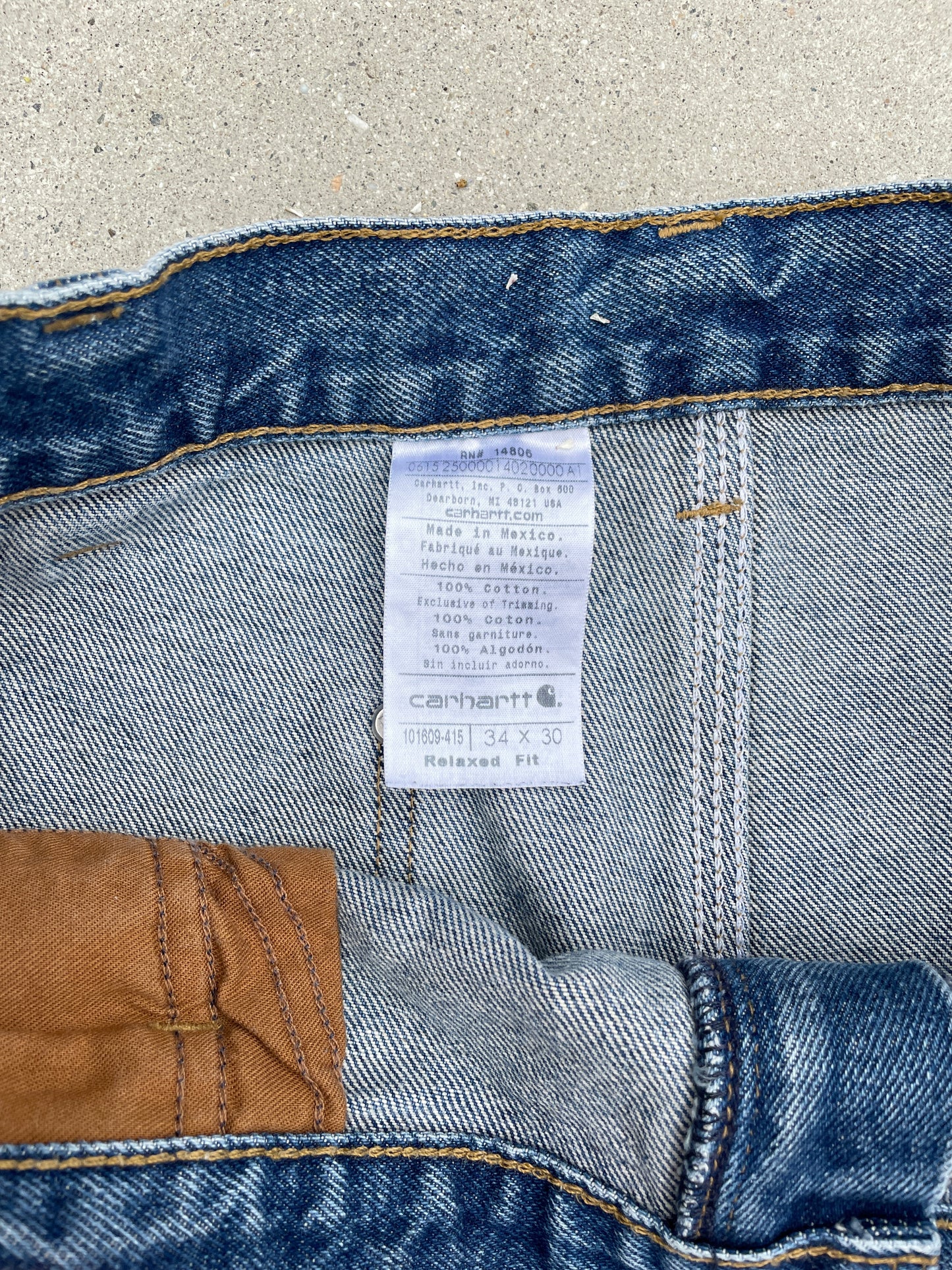 DENIM CARHARTT DOUBLE KNEE PANTS