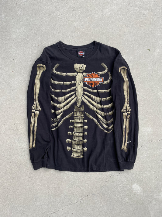 SKELETON HARLEY DAVIDSON LONG SLEEVE TEE - 2000S