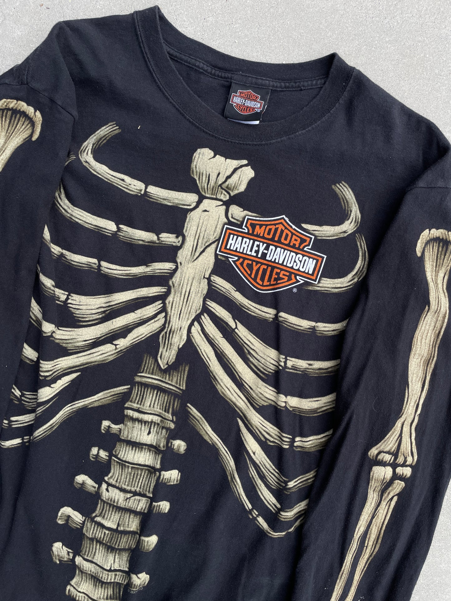 SKELETON HARLEY DAVIDSON LONG SLEEVE TEE - 2000S