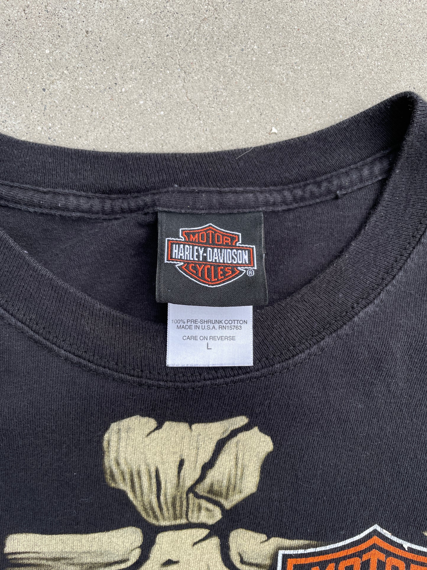 SKELETON HARLEY DAVIDSON LONG SLEEVE TEE - 2000S