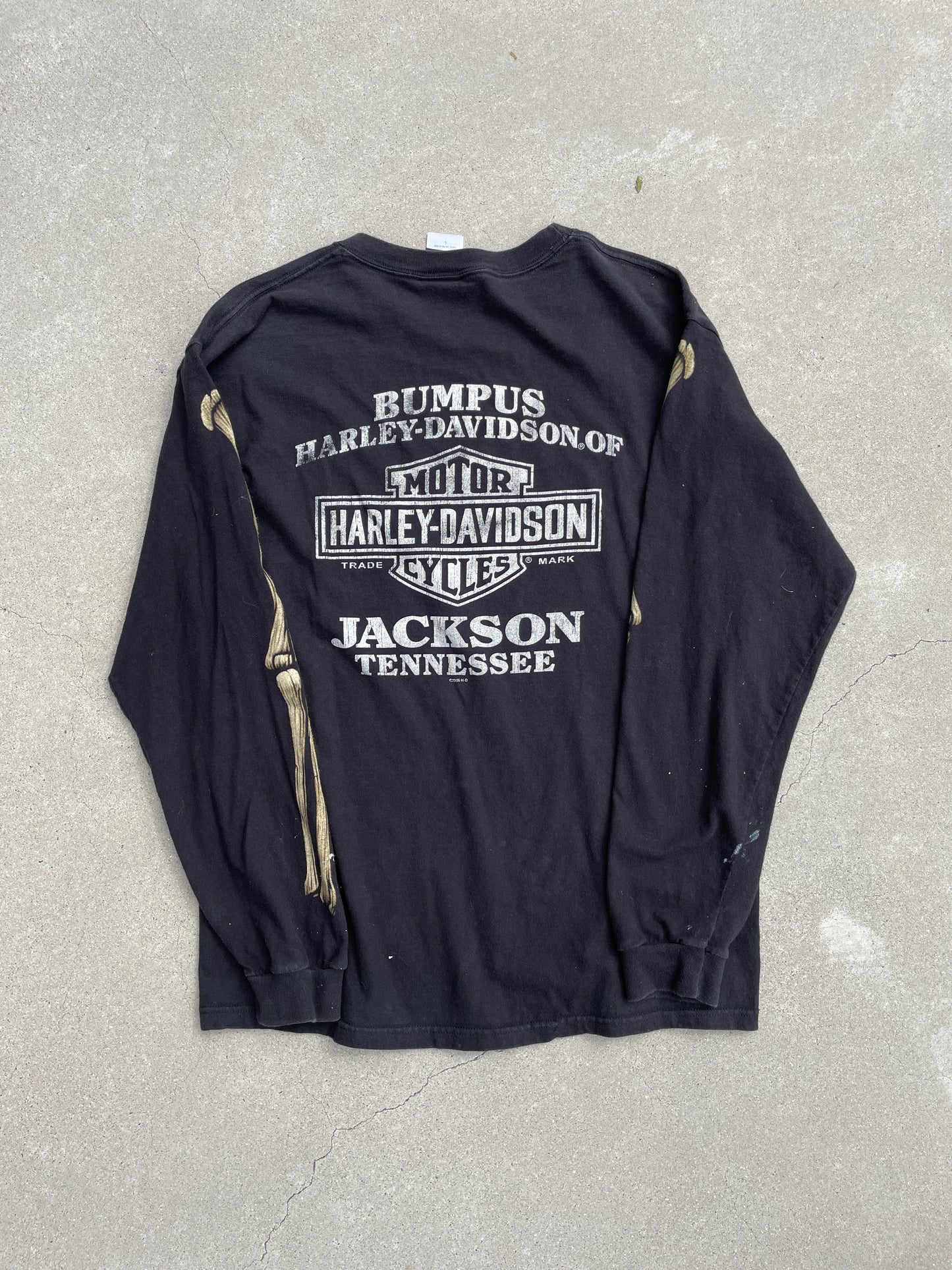 SKELETON HARLEY DAVIDSON LONG SLEEVE TEE - 2000S