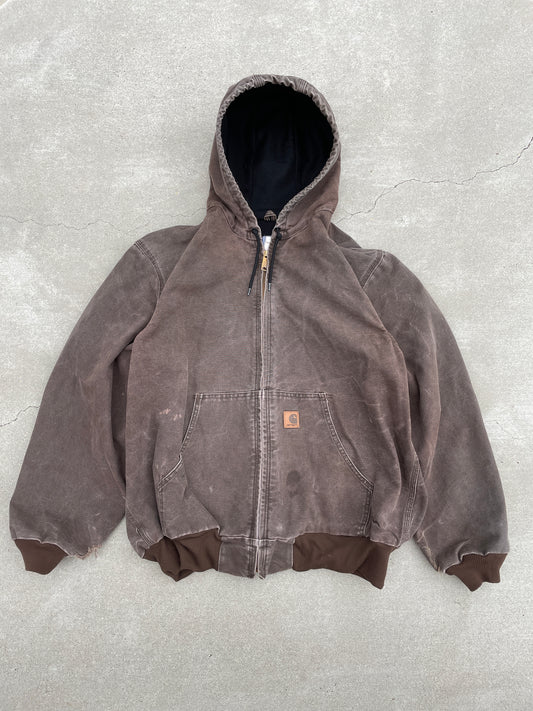 FADED BROWN HOODED CARHARTT JACKET