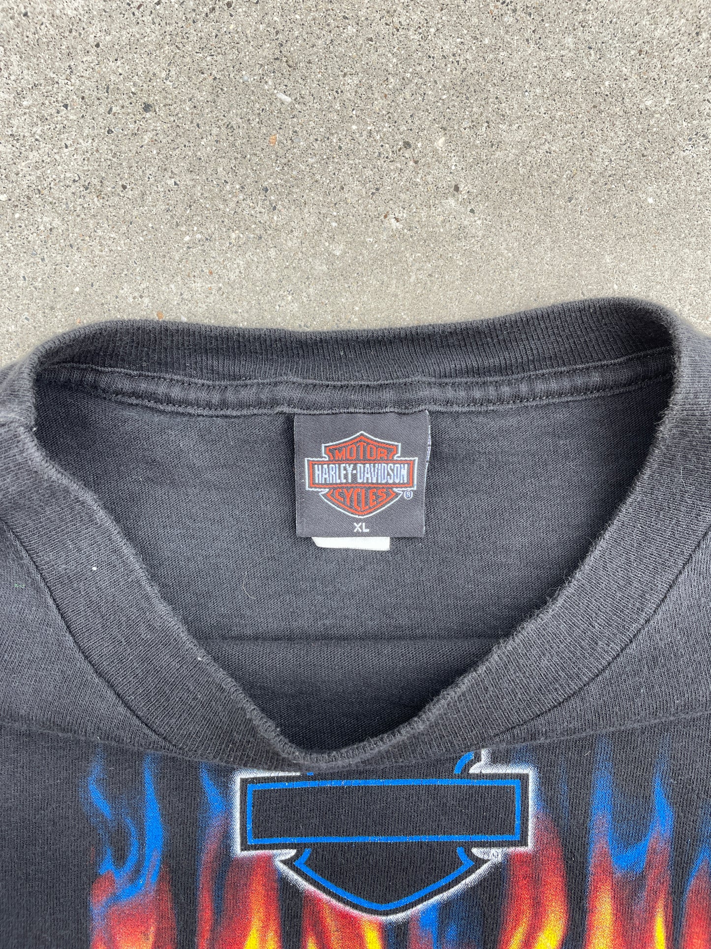 BLACK FLAME GRADIENT HARLEY DAVIDSON SHIRT