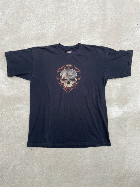BLACK SKULL HARLEY DAVIDSON SHIRT