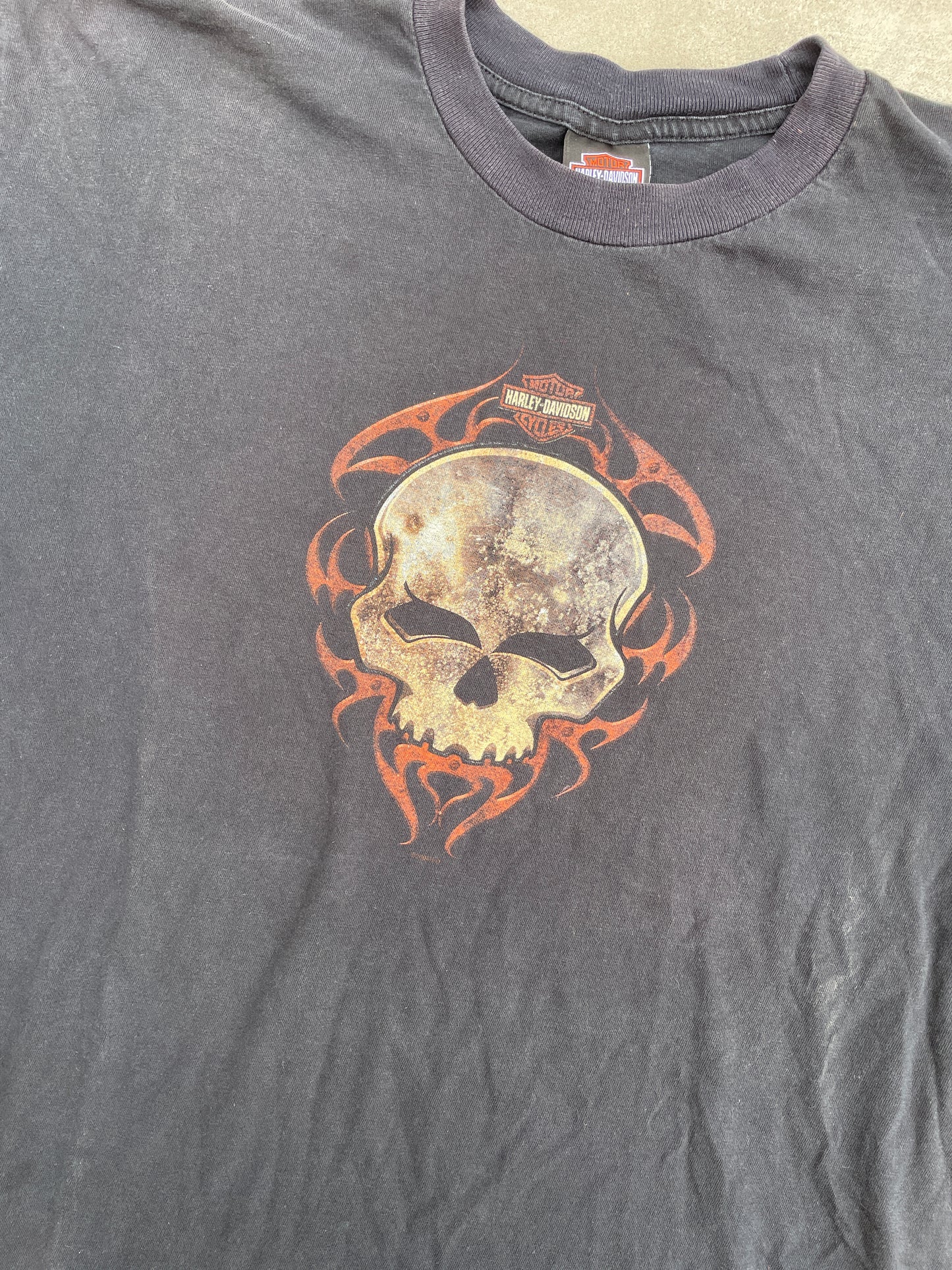 BLACK SKULL HARLEY DAVIDSON SHIRT