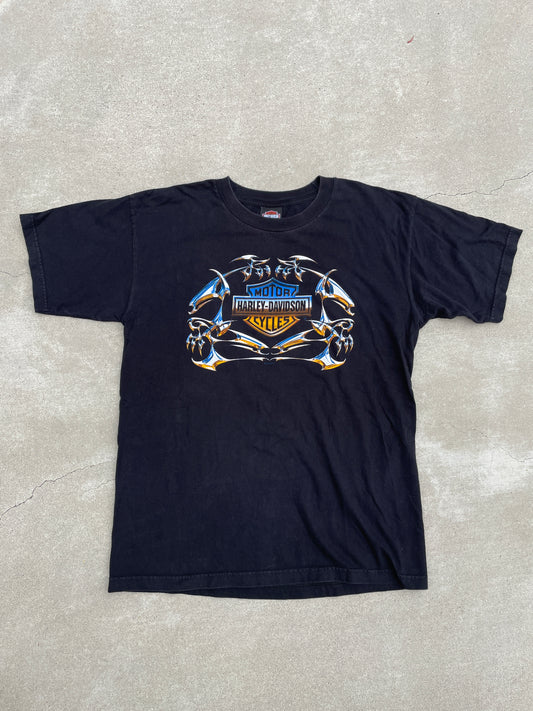 CHROME BLUE/YELLOW HARLEY DAVIDSON SHIRT