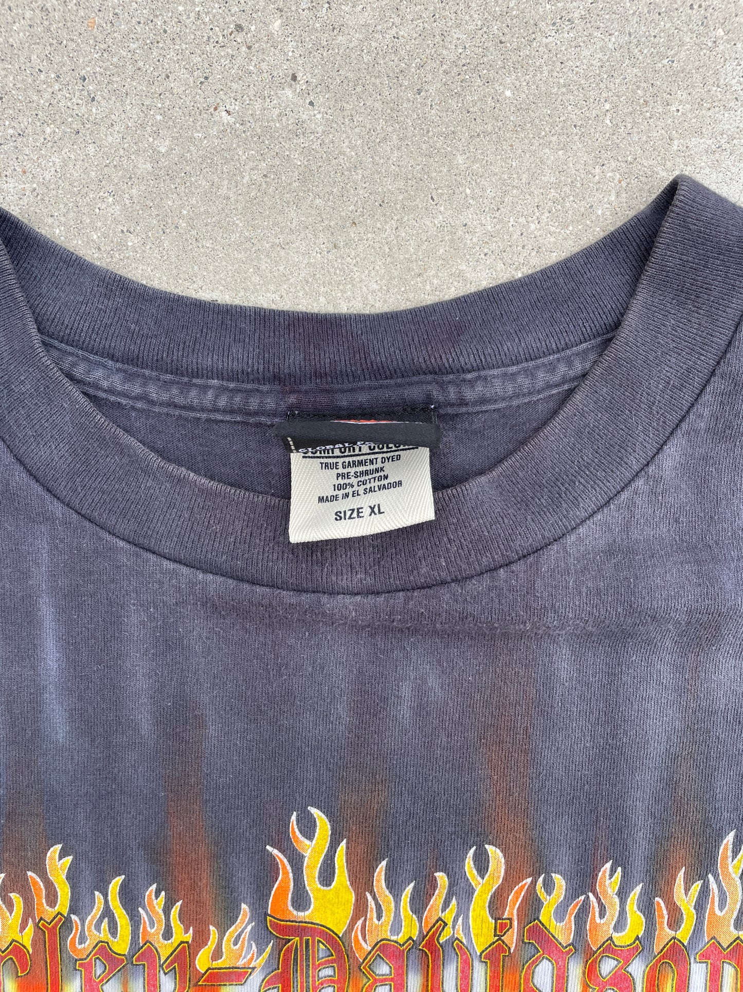 BLACK/ORANGE/RED TYE DYE HARLEY DAVIDSON SHIRT