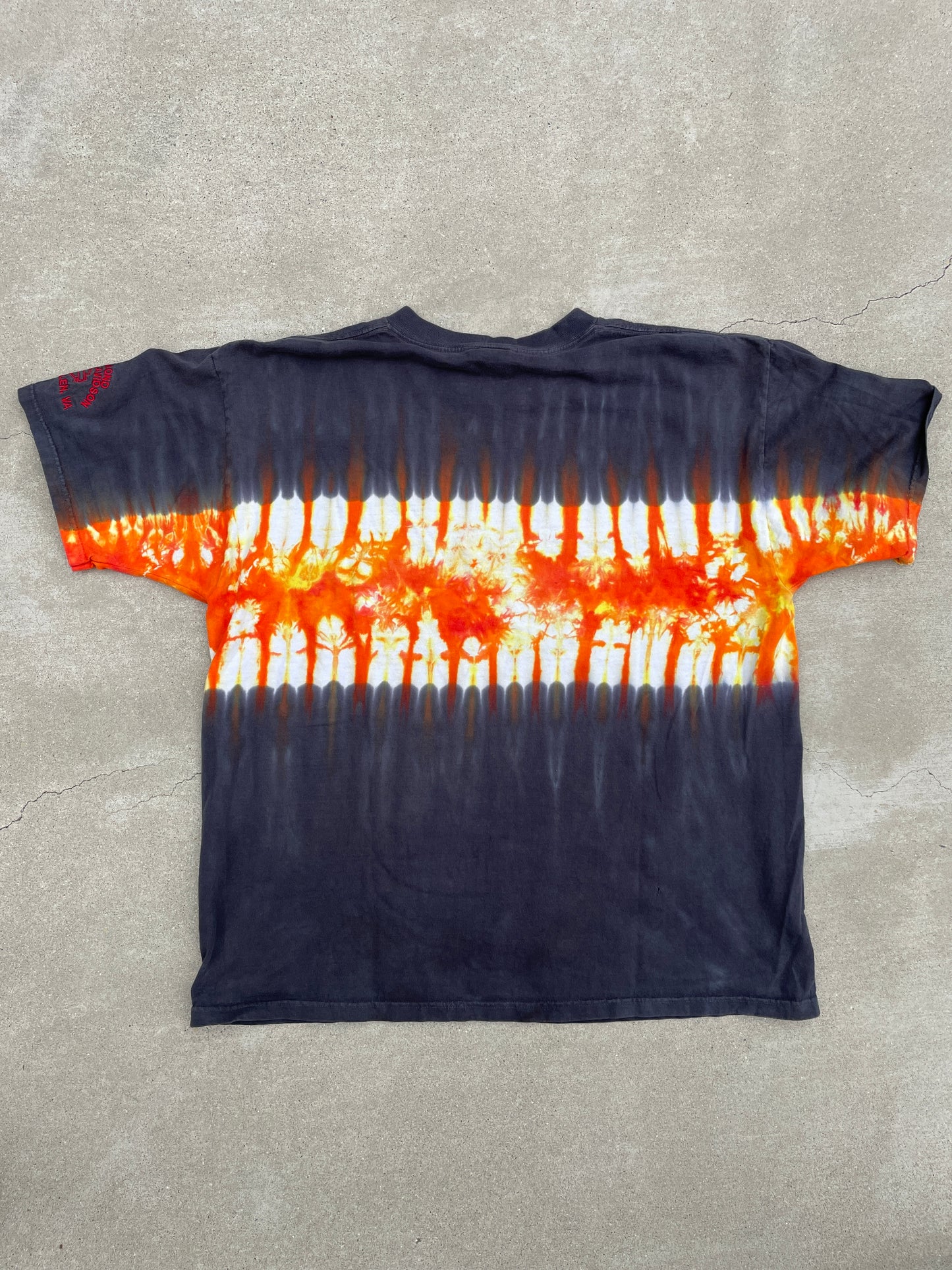 BLACK/ORANGE/RED TYE DYE HARLEY DAVIDSON SHIRT