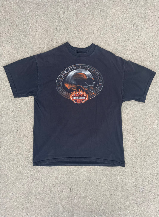 BLACK SKULL HARLEY DAVIDSON SHIRT
