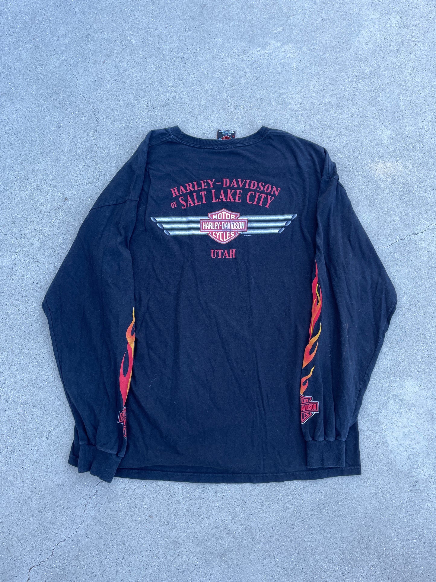 FLAME LONG SLEEVE HARLEY SHIRT