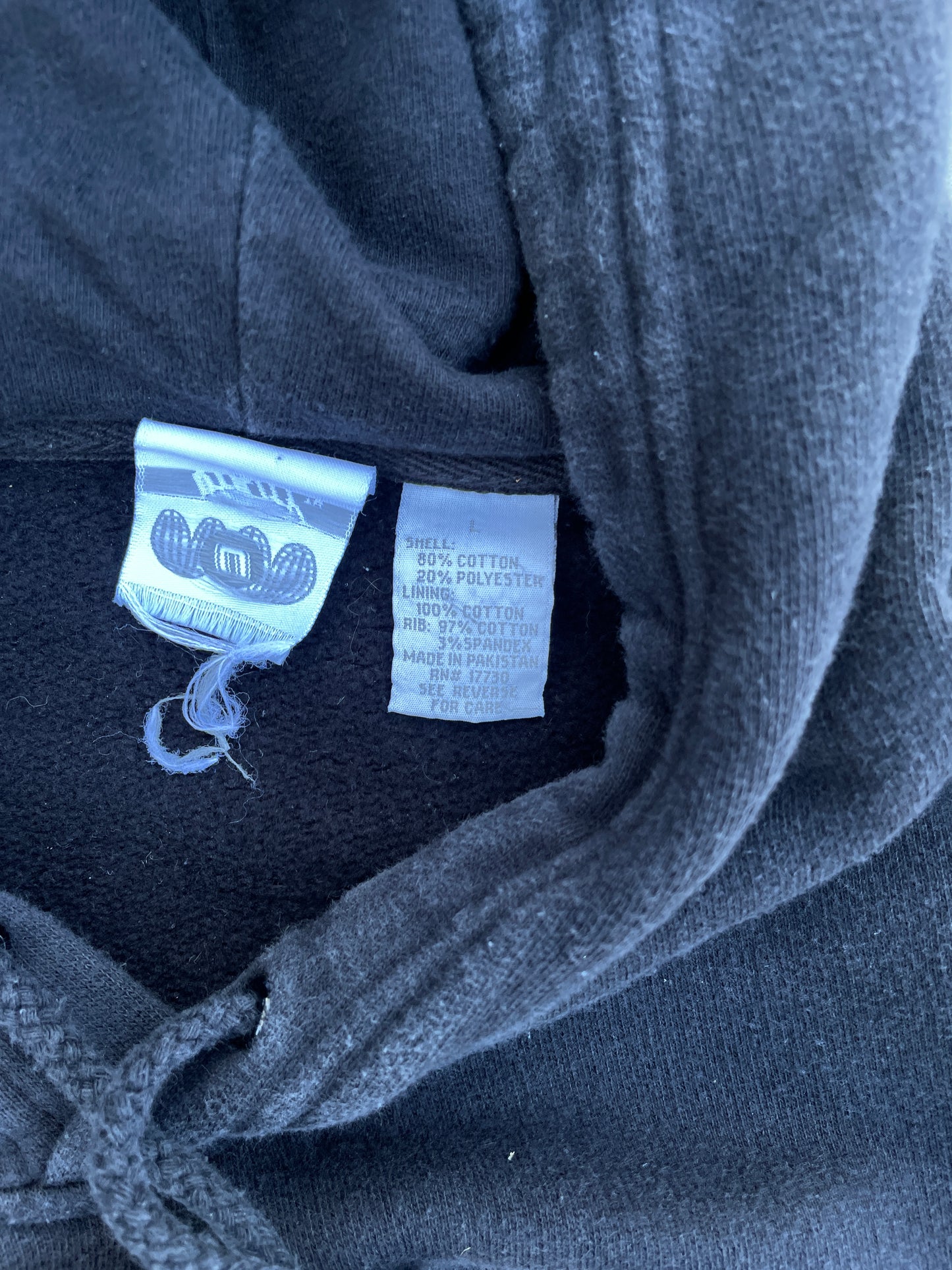 Y2K BLACK TRIBAL HOODIE