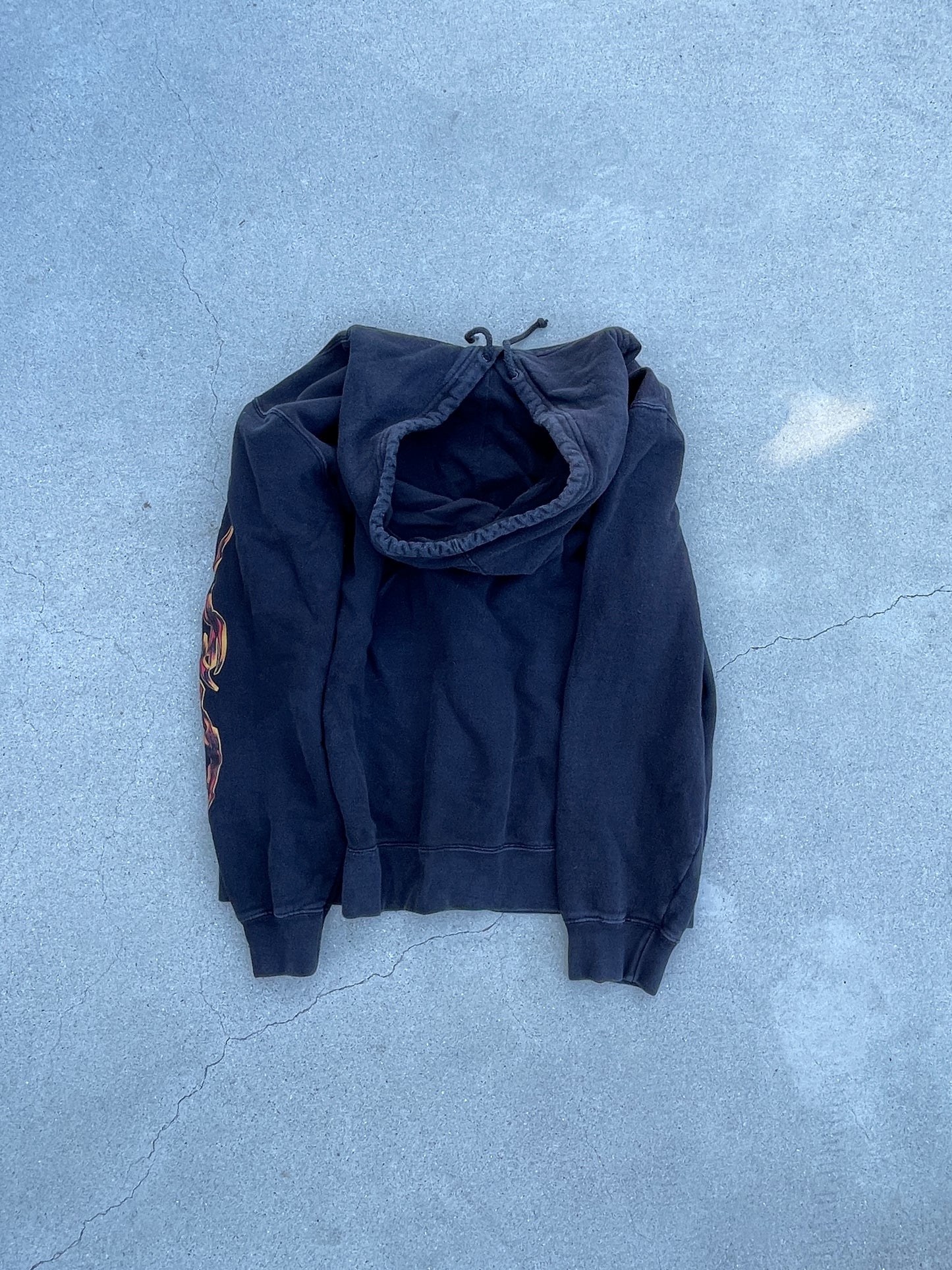 Y2K BLACK TRIBAL HOODIE