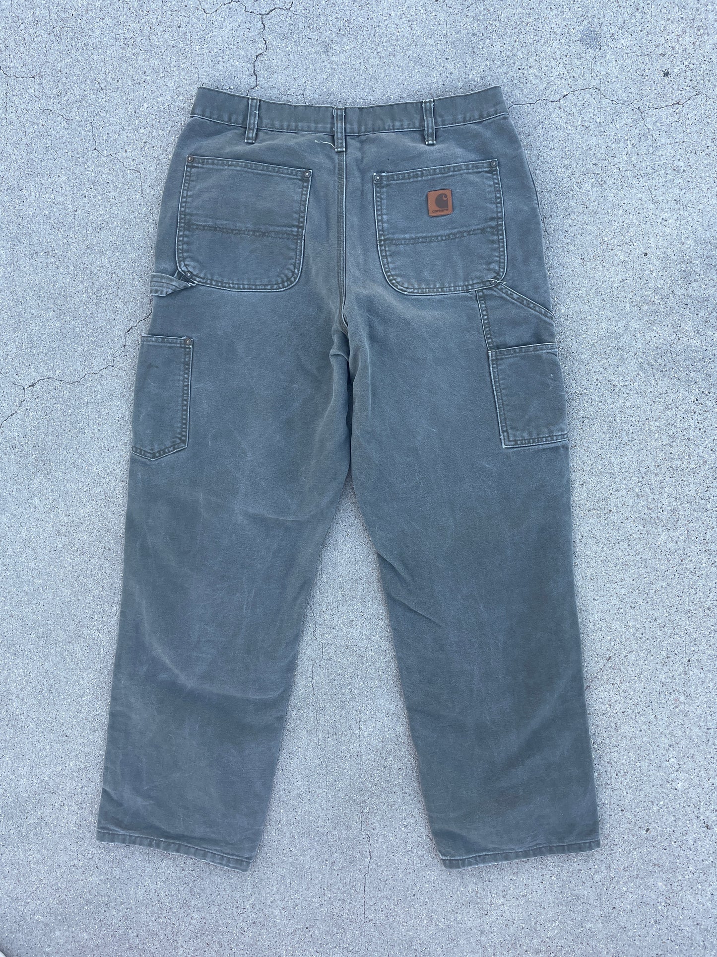 FADED GREEN CARHARTT DOUBLE KNEES